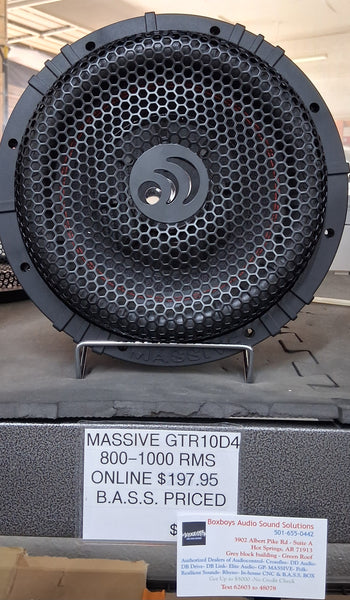 MASSIVE AUDIO GTR10D4 @ BOXBOYS 501-655-0442 FRONT
