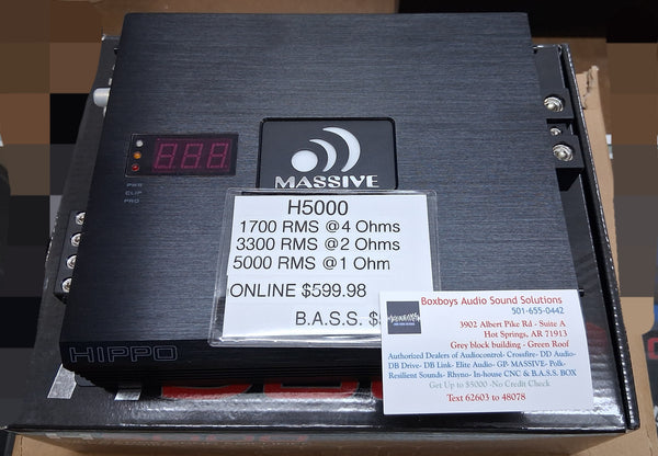 Massive Audio H5000 Only at BOXBOYS AUDIO SOULD SOLUTIONS 501-655-0442